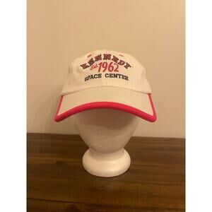 White and Pink Kennedy Space Center Baseball Hat